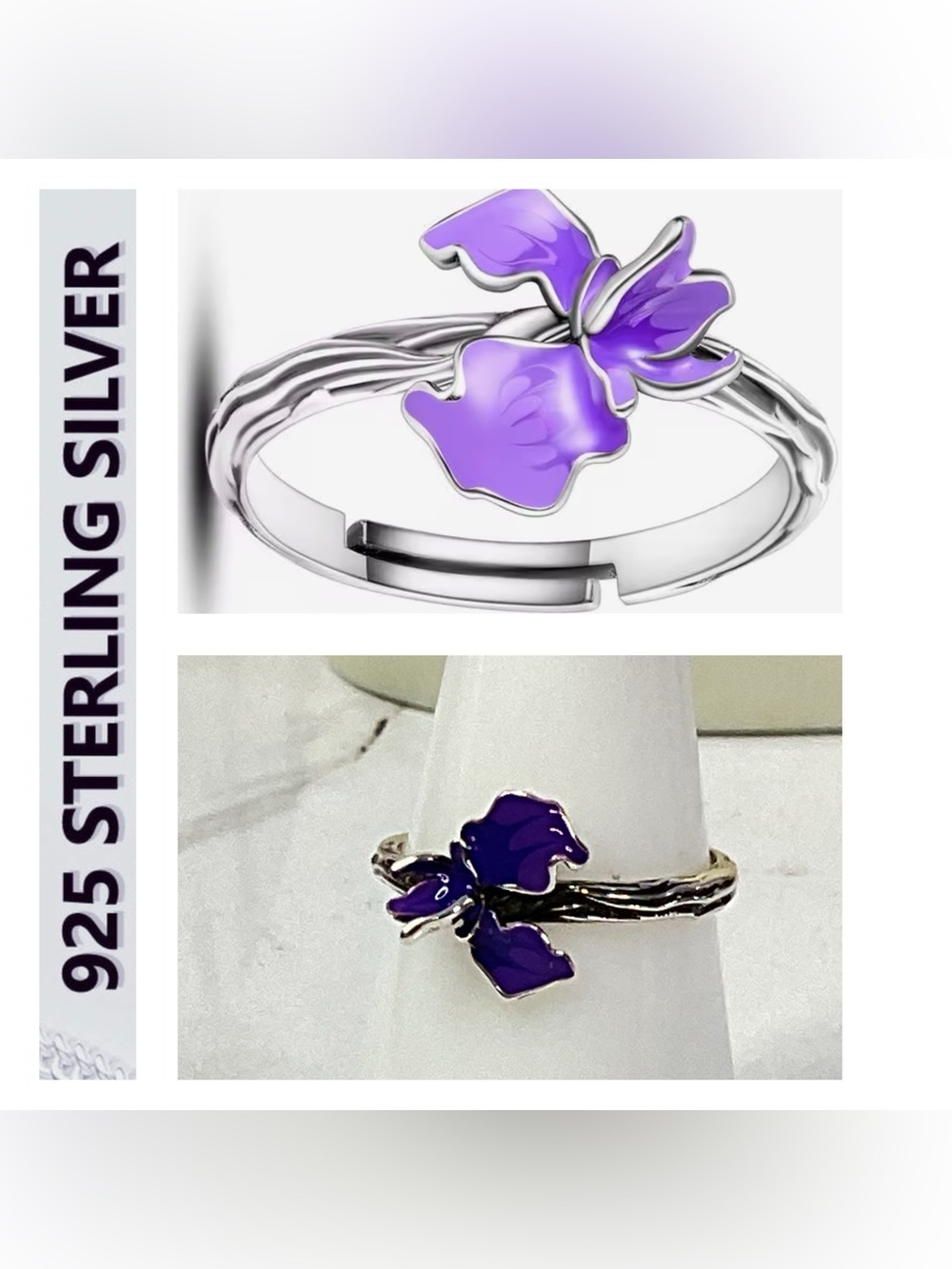 🌟🌟 S925 Sterling Silver Flower Ring